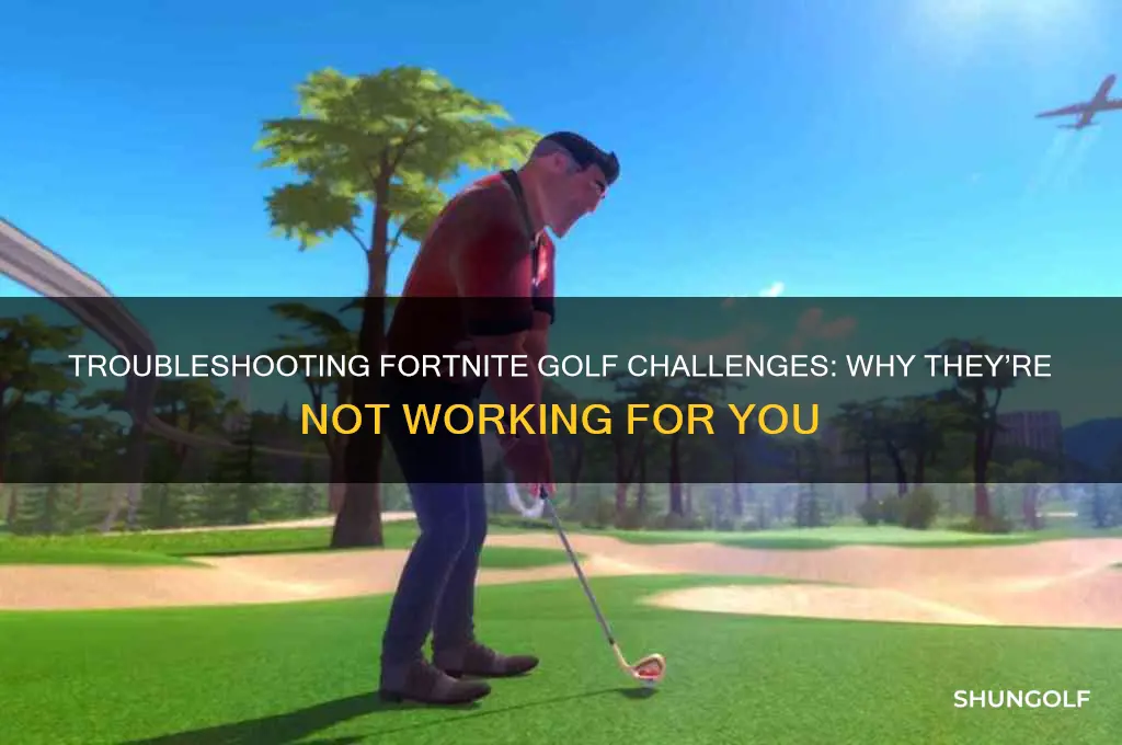 why isnt my golf challenges working fortnite