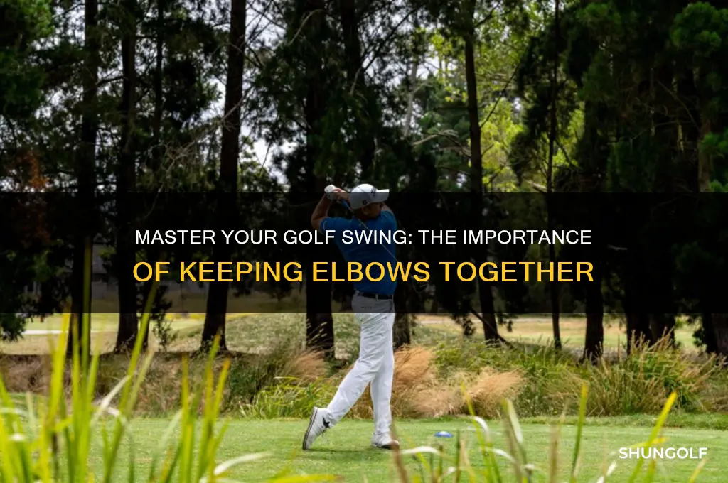 why keep elbows together in golf