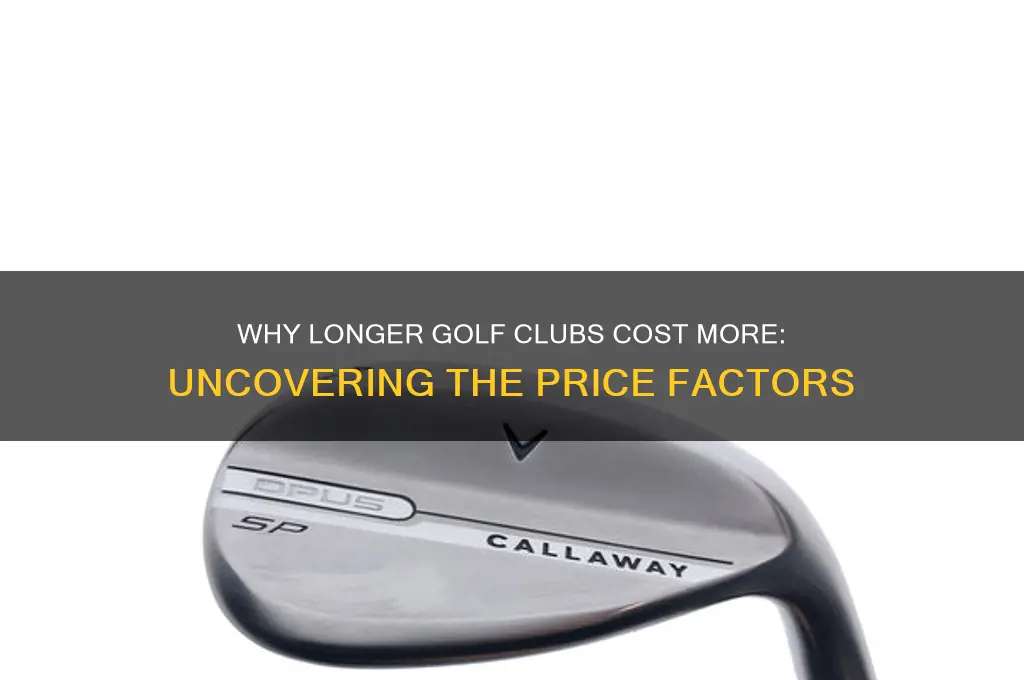 why longer golf clubs is more expensive than others