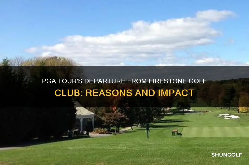 why pga tour leaving firestone golf club