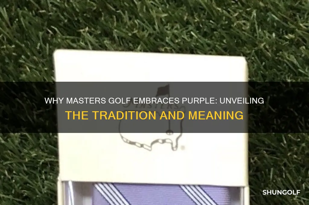 why purple at masters golf