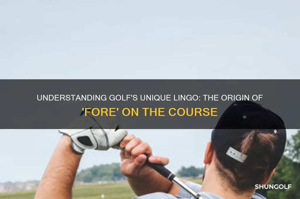 why say 4 in golf
