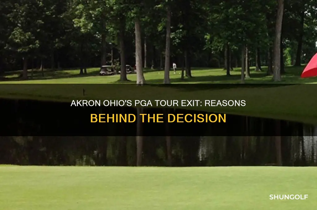why was akron ohio dropped from the golf tour