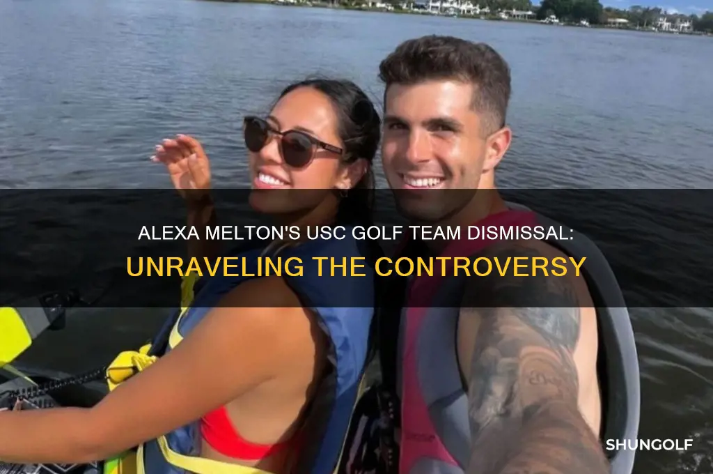 why was alexa melton kicked off the usc golf team