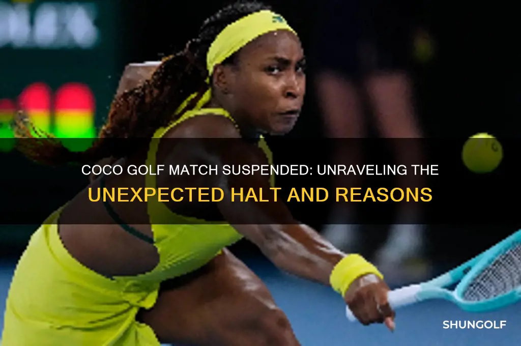 why was coco golf match suspended