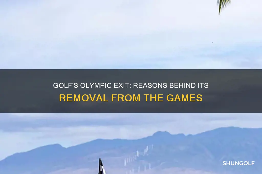 why was golf cut from olympics