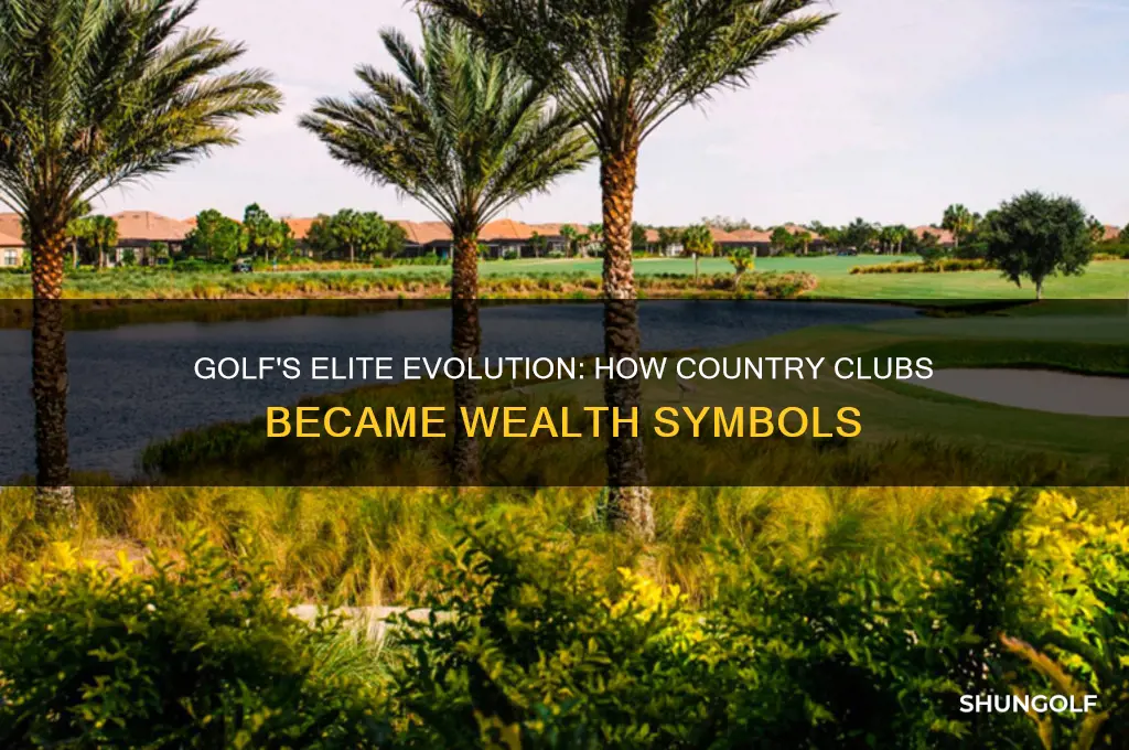 why was golf made into country clubs for the wealthy