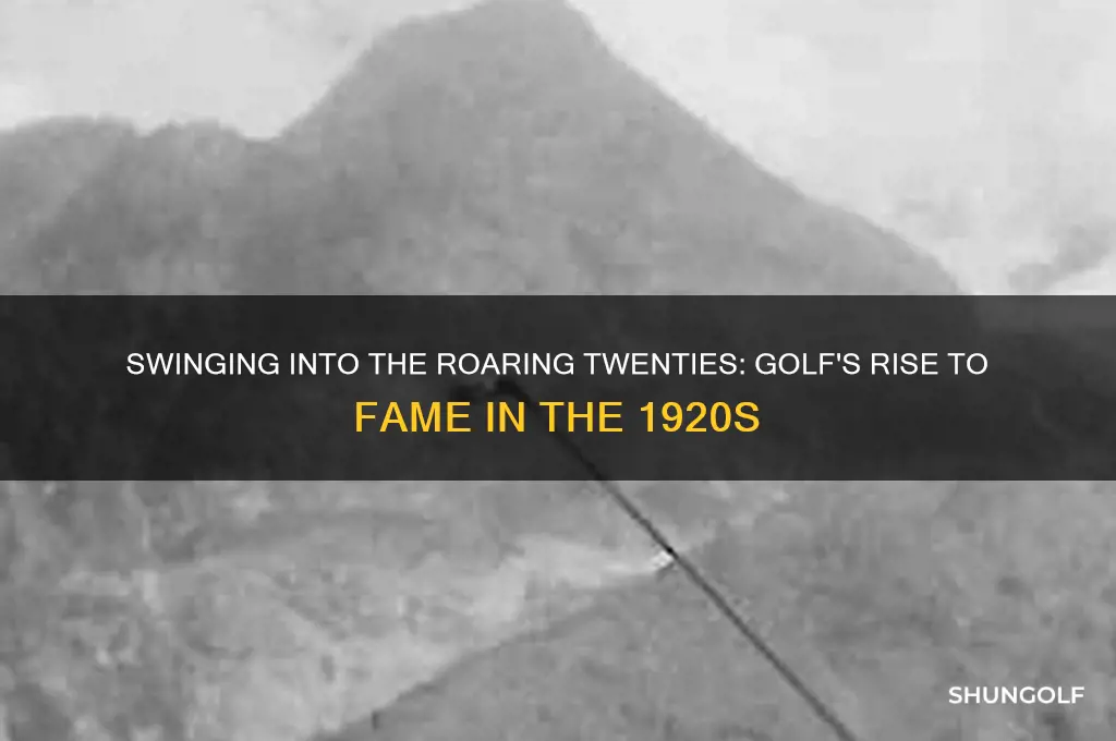 why was golf popular in the 1920s