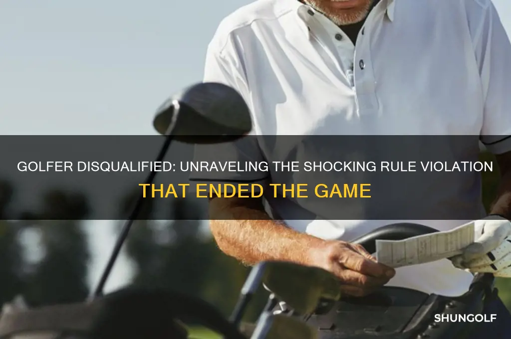 why was golfer disqualified