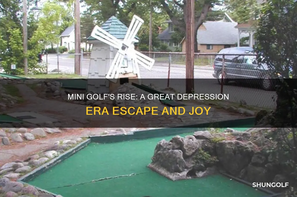why was mini golf popular in great depression