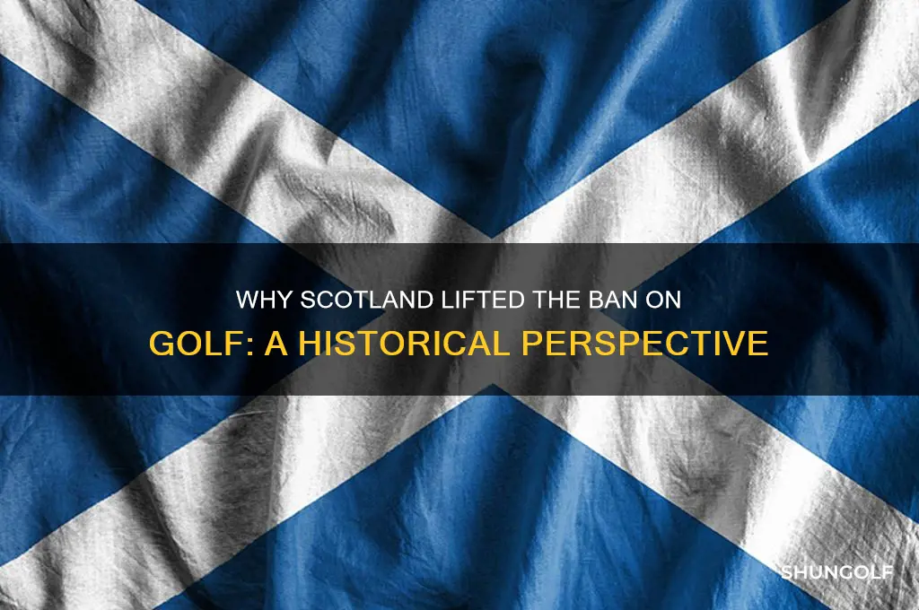 why was the initial ban on golf lifted