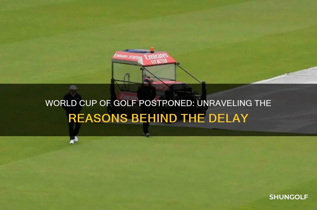 why was world cup of golf delayed