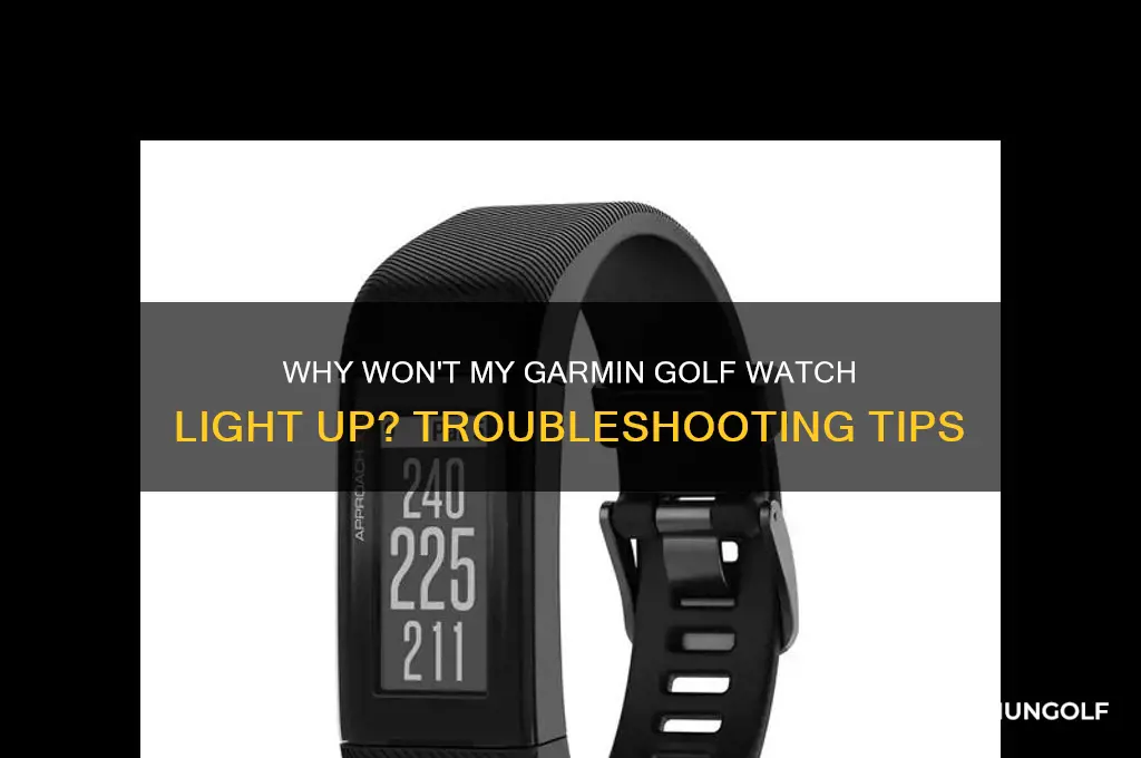 why won my garmin golf light up
