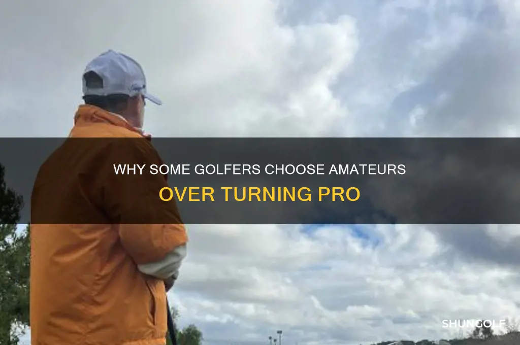 why would a golfer not turn pro