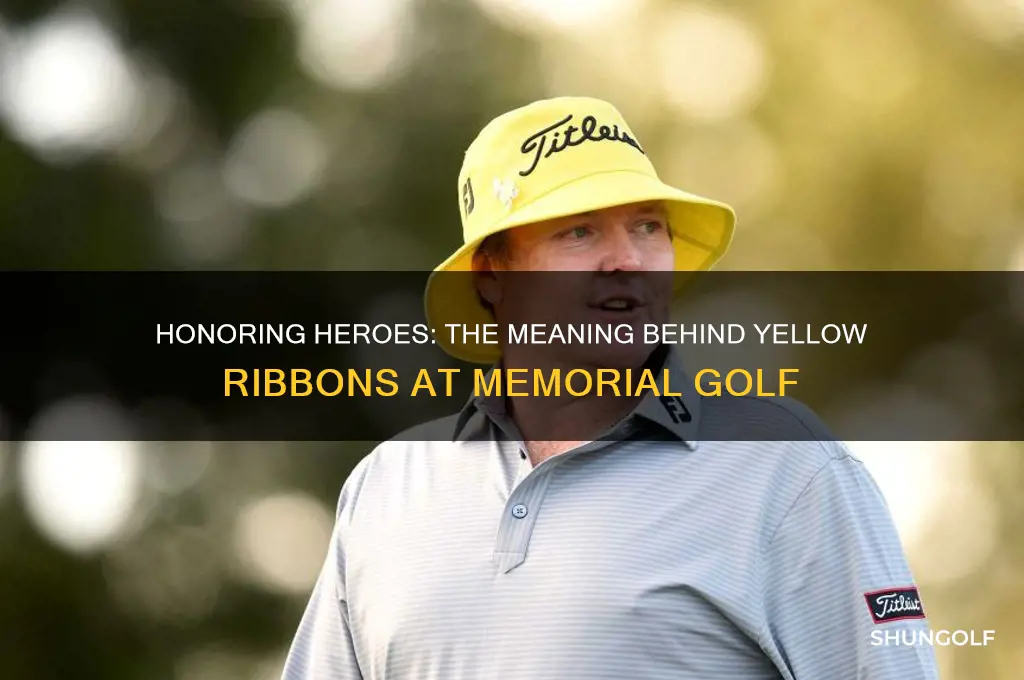 why yellow ribbons at memorial golf