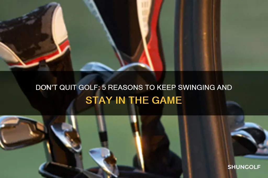 why you shouldn t quit golf