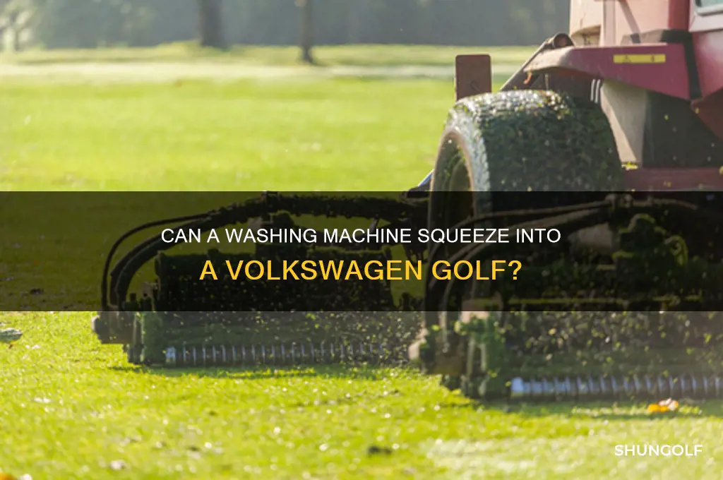 will a washing machine fit in a golf