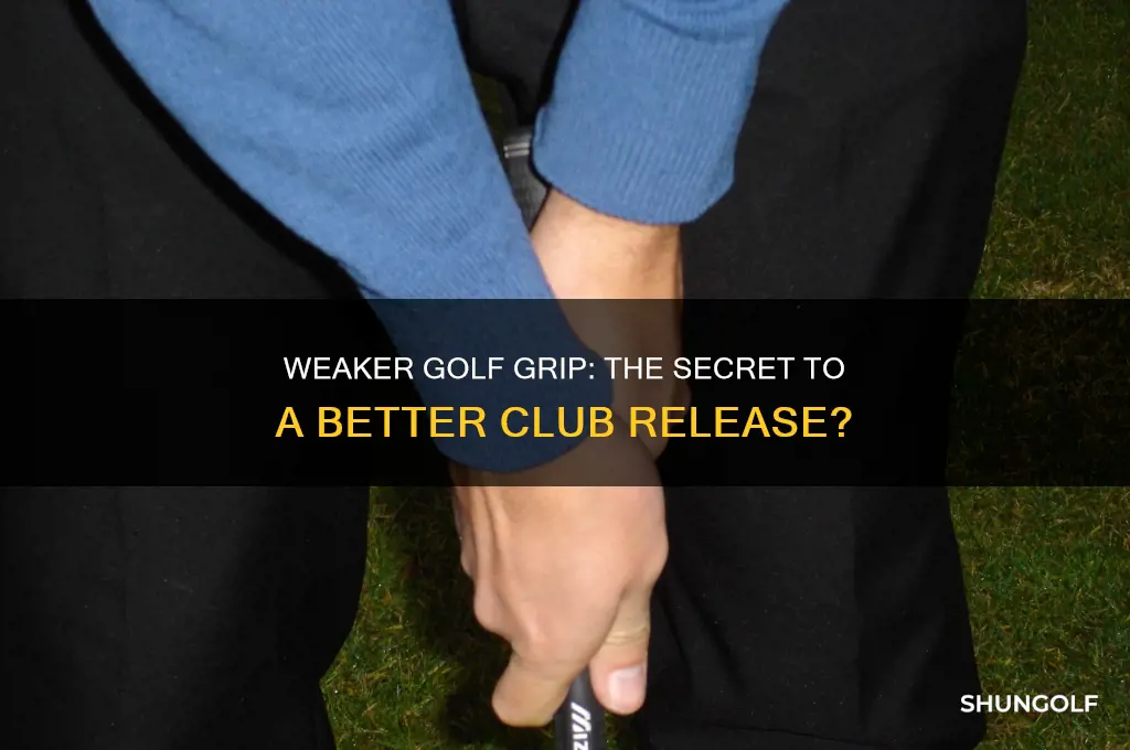 will a weaker golf grip help me release the club