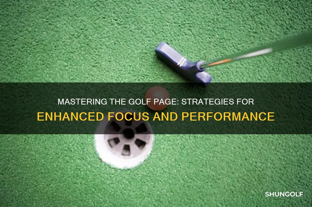 will focus on the golf page