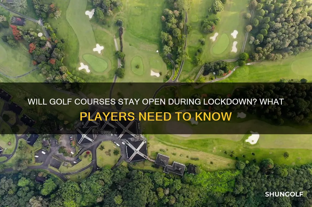 will golf close in lockdown