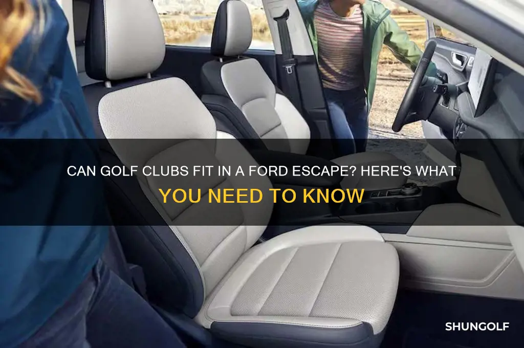 will golf clubs fit in a ford escape