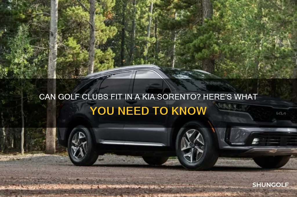 will golf clubs fit in a kia sorento
