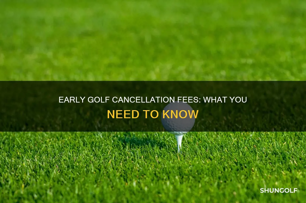 will i be charged if i cancel golf early