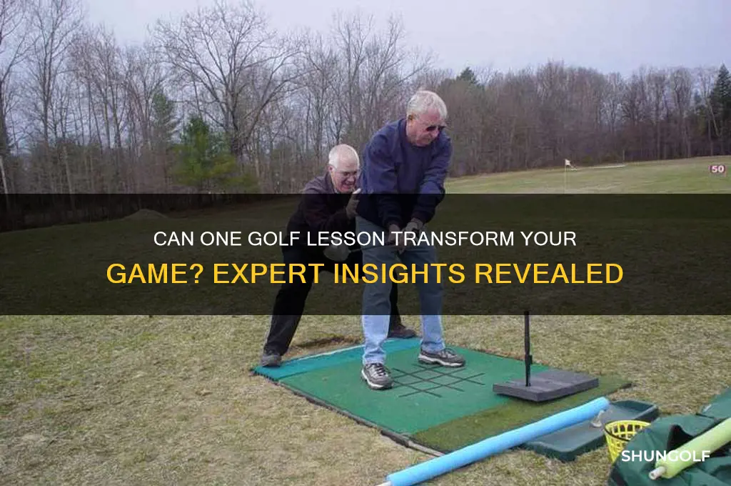 will one golf lesson help