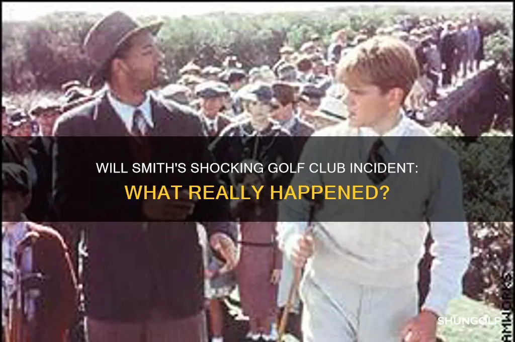 will smith gets hit by golf club