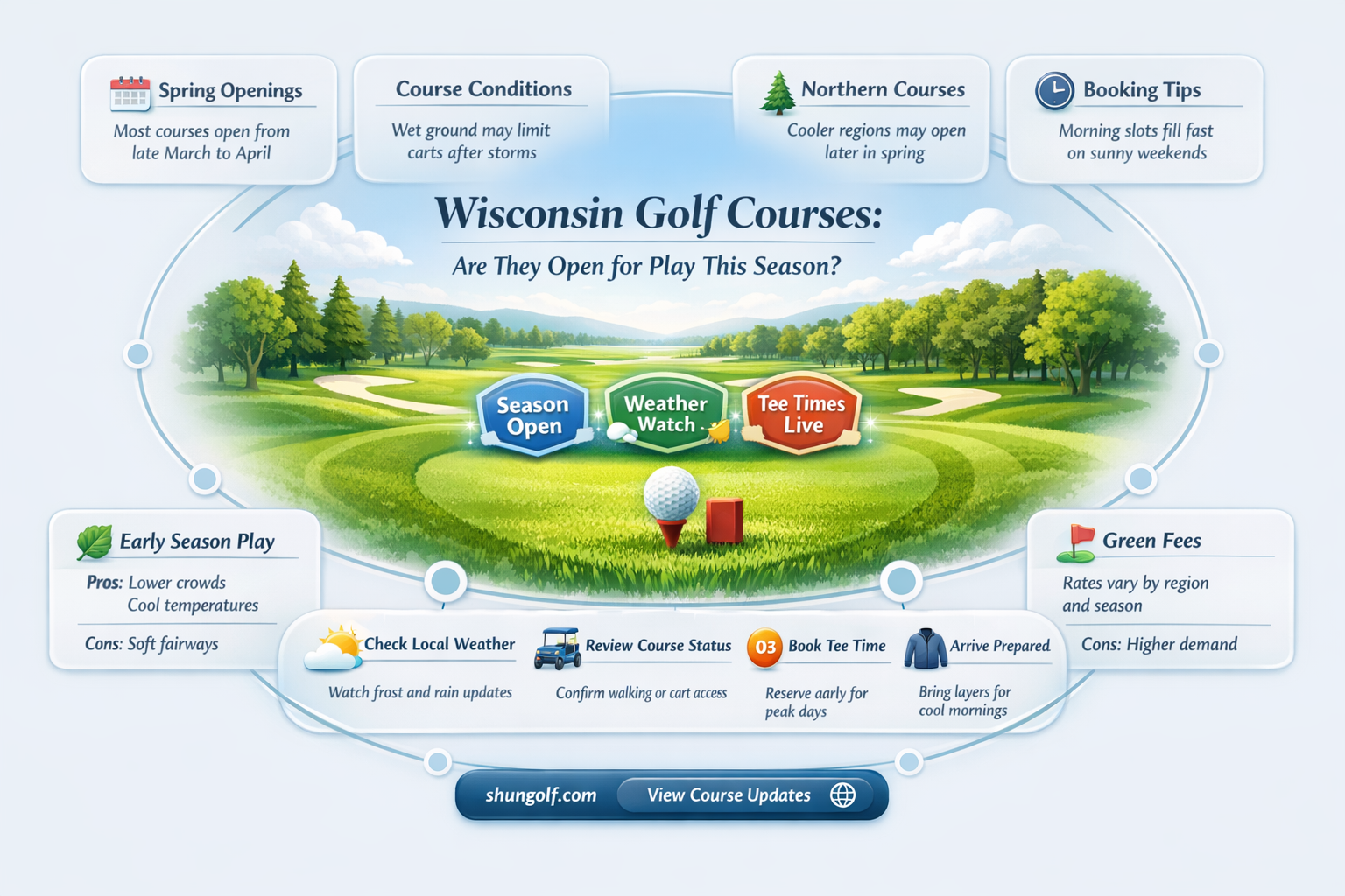 are golf course open in wisconsin