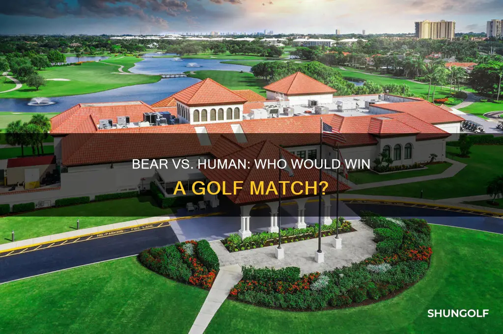 would a bear beat a person at golf